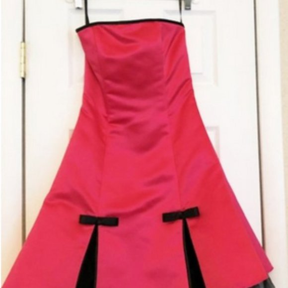 Dress new juniors size 1 Jessica McClintock for Gunne Sax polyester strapless - Picture 1 of 2